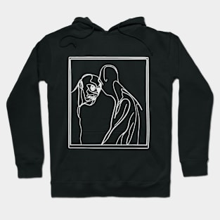 Horror Mirror on the wall | Minimalist dark illustration | Part 2 Hoodie